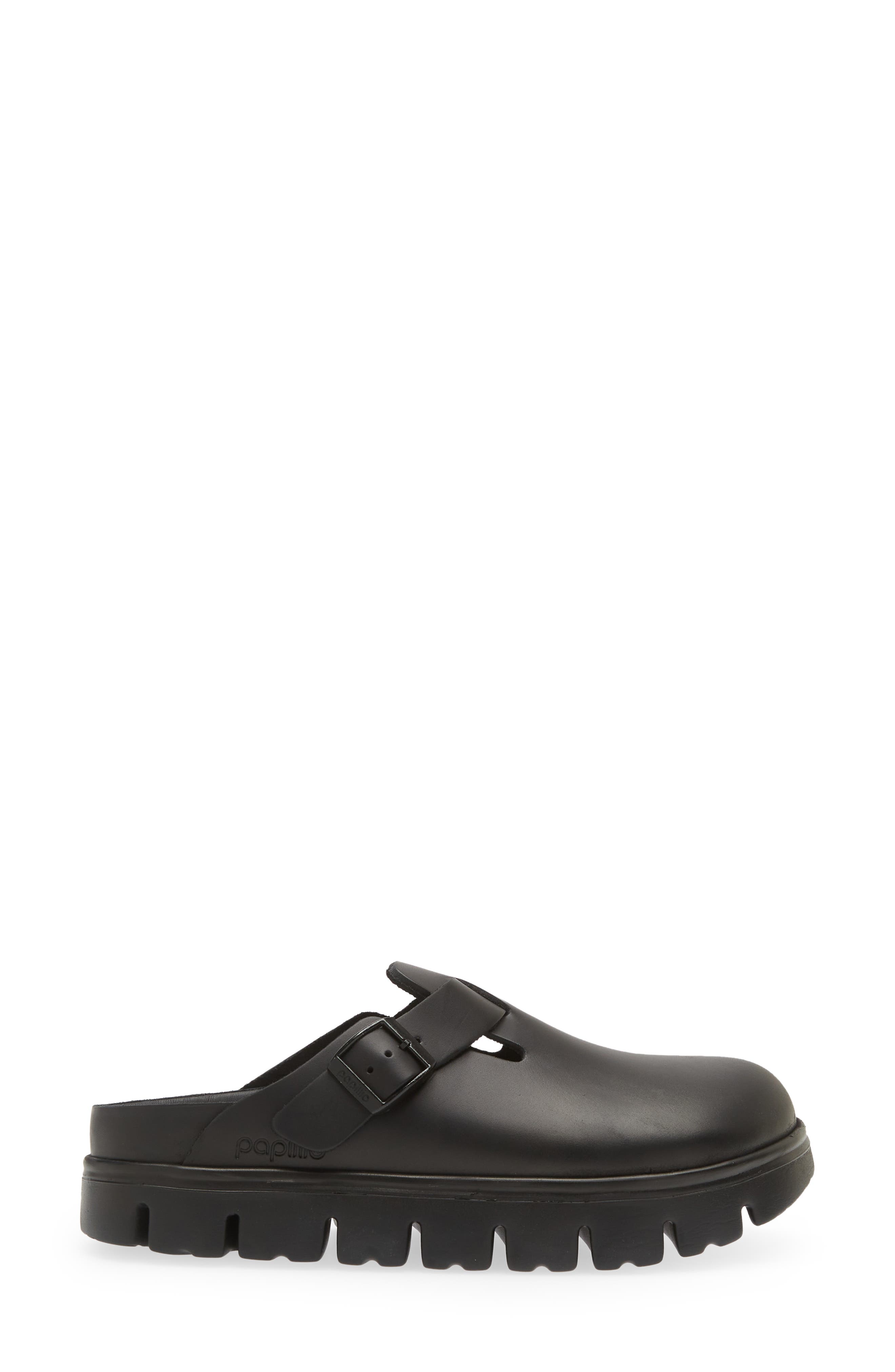 Birkenstock Papillio by Birkenstock Boston Chunky Exquisite Clog, Alternate, color, Black