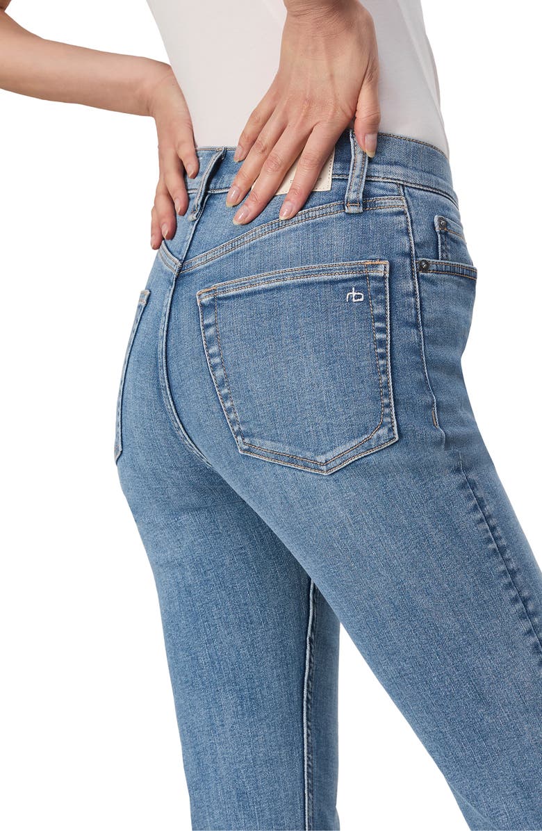 rag & bone Flexi Wren High Waist Slim Straight Leg Jeans, Alternate, color, Mack