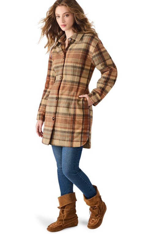 Steve Madden Olea Plaid Coat In Multi