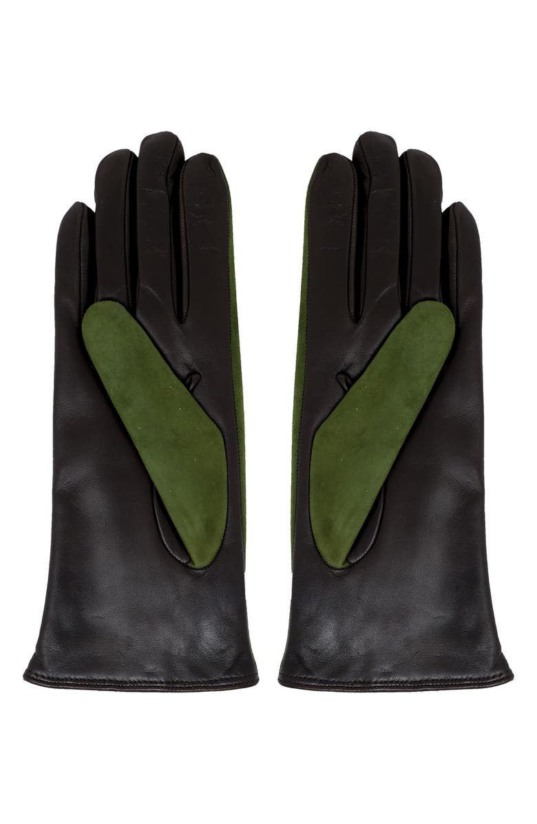 Nicoletta Rosi Cashmere Lined Lambskin Leather Gloves, Alternate, color, 