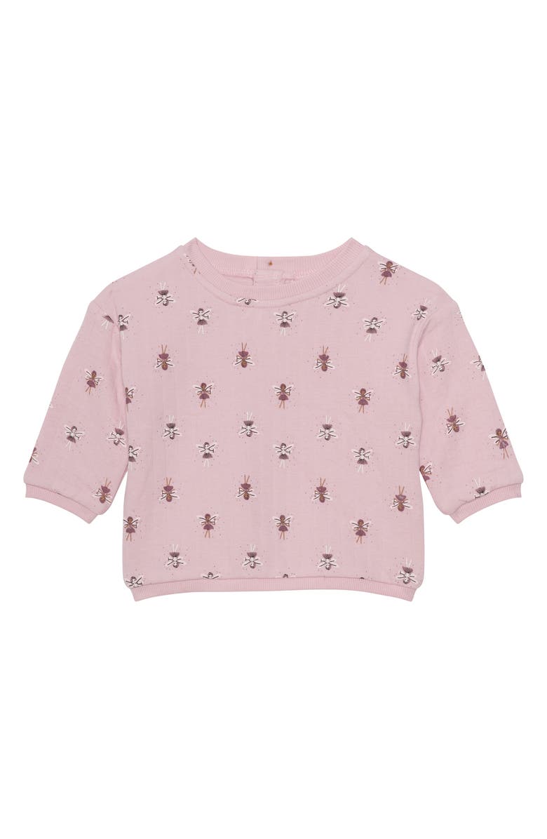 PL Baby by Petit Lem Sweatshirt, Ribbed Leggings & Headband Set, Alternate, color, Fairies