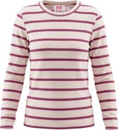 Pinky Promise Ribbed Striped Dotted Long Sleeve Soft Stretch T-Shirt
