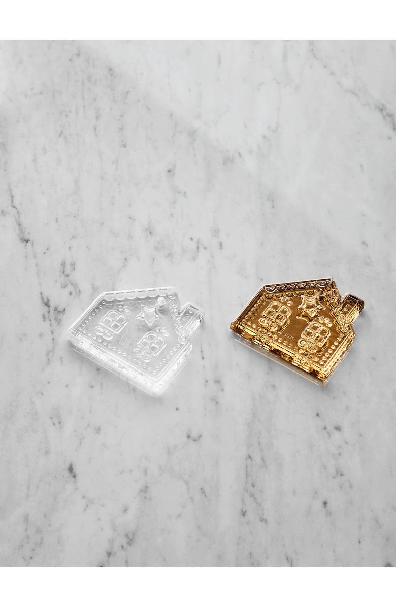 Orrefors Gingerbread House 2025 Annual Holiday Ornament, Alternate, color, Clear