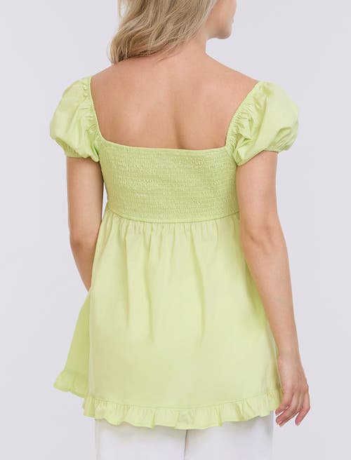 MOTHERHOOD MATERNITY MOTHERHOOD MATERNITY OFF THE SHOULDER SHORT SLEEVE BABYDOLL MATERNITY TOP
