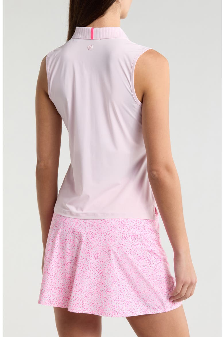 Sleeveless Stretch Golf Polo Top, Alternate, color, BLUSH