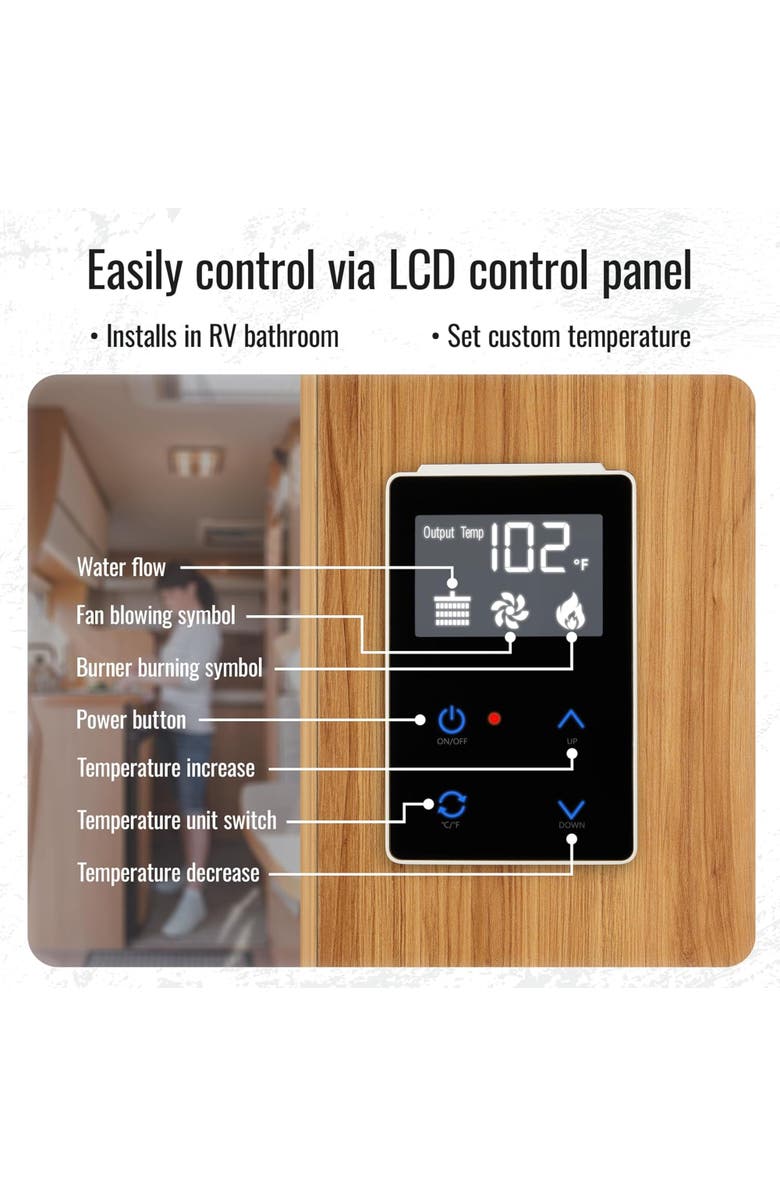 Hike Crew Tankless RV Hot Water Heater, RV Propane Water Heater System for Instant Hot Water., Alternate, color, 