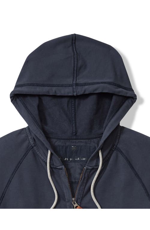 Tommy Bahama Ben & Terry Cotton Zip-up Hoodie In Ocean Deep