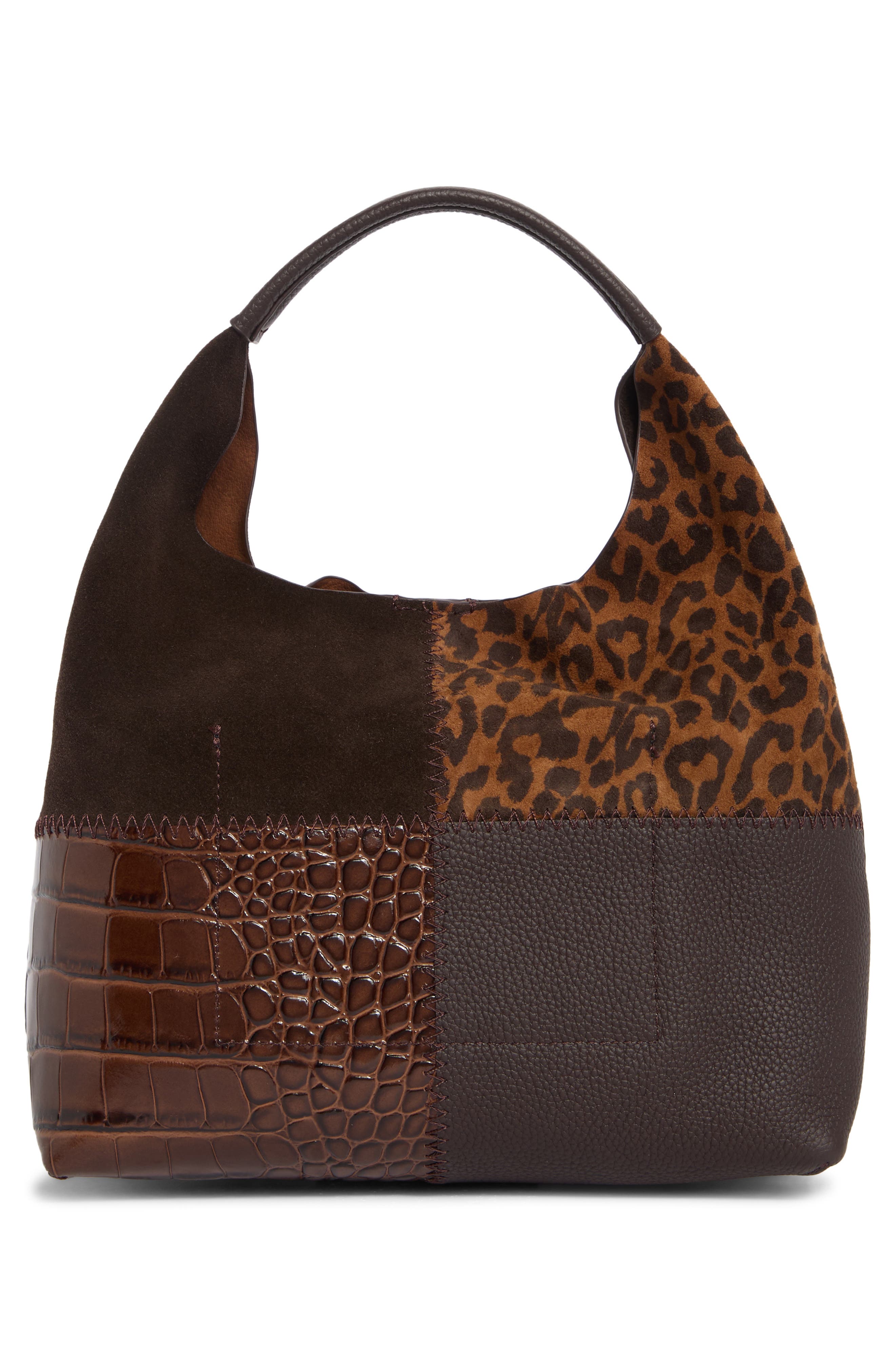 Mini Brixton Slouch Leather Hobo, Alternate, color, OPEN BROWN