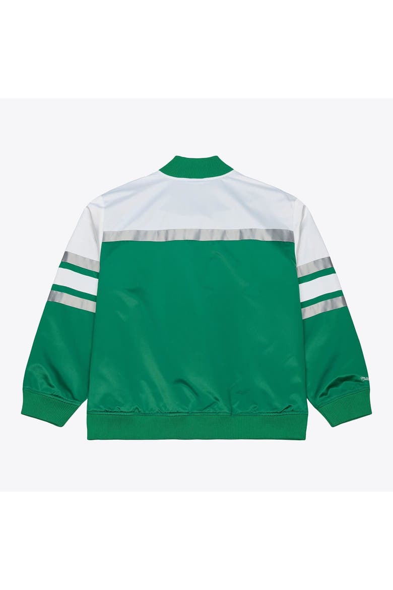 Men's Mitchell & Ness  Kelly Green Philadelphia Eagles Head Coach Lightweight Full-Snap Satin Jacket, Alternate, color, Kelly Green