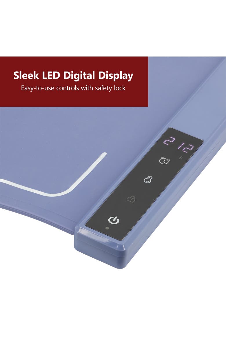Silicone Warming Mat with Variable Temperature Settings & Digital Display, Alternate, color, Grey
