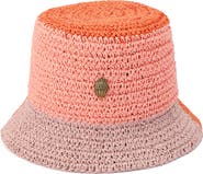 Kurt Geiger London Colorblock Raffia Bucket Hat