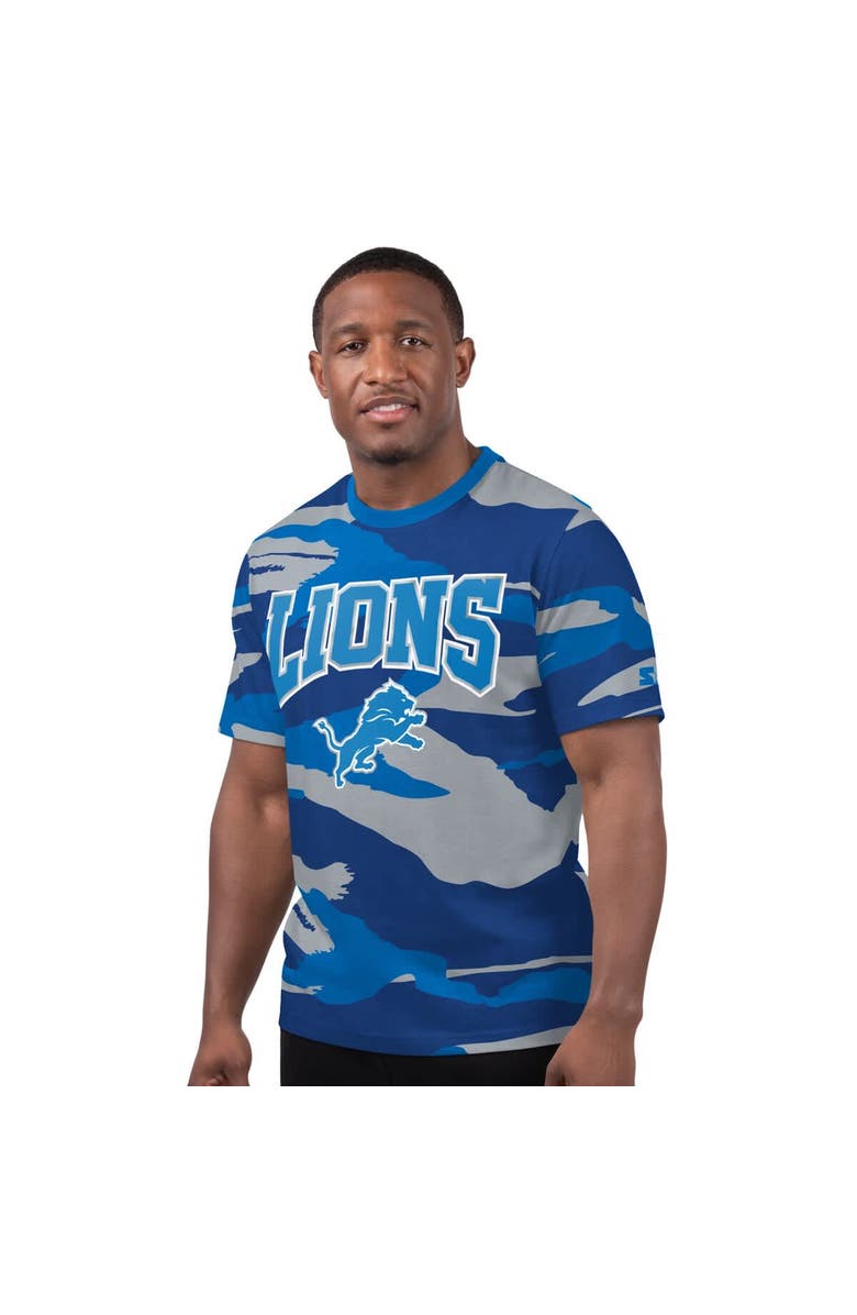 STARTER Men's Starter Gray Detroit Lions Thursday Night Gridiron T-Shirt, Alternate, color, Gray