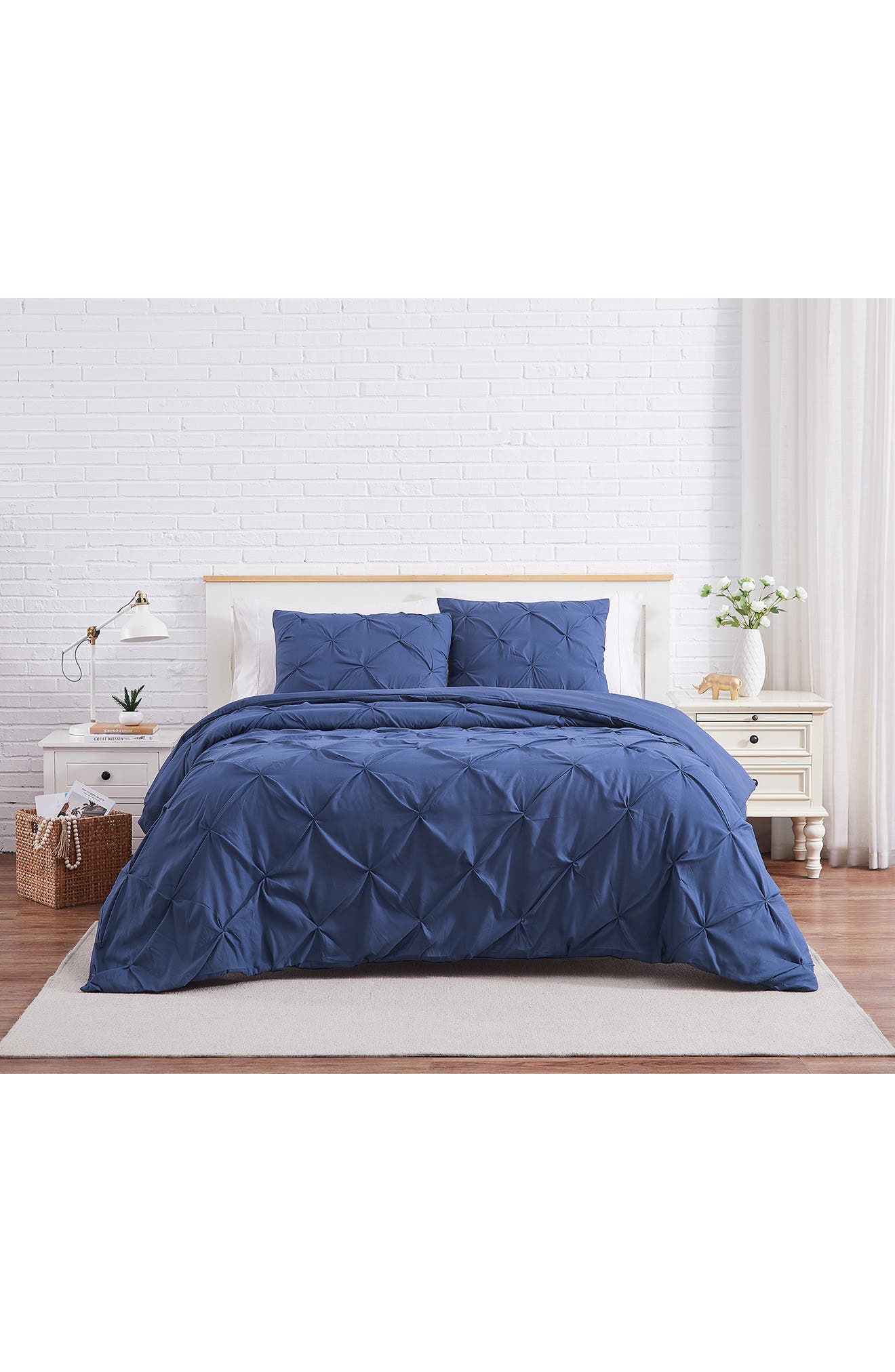 SOUTHSHORE FINE LINENS Pinch Pintuck Duvet Cover Set