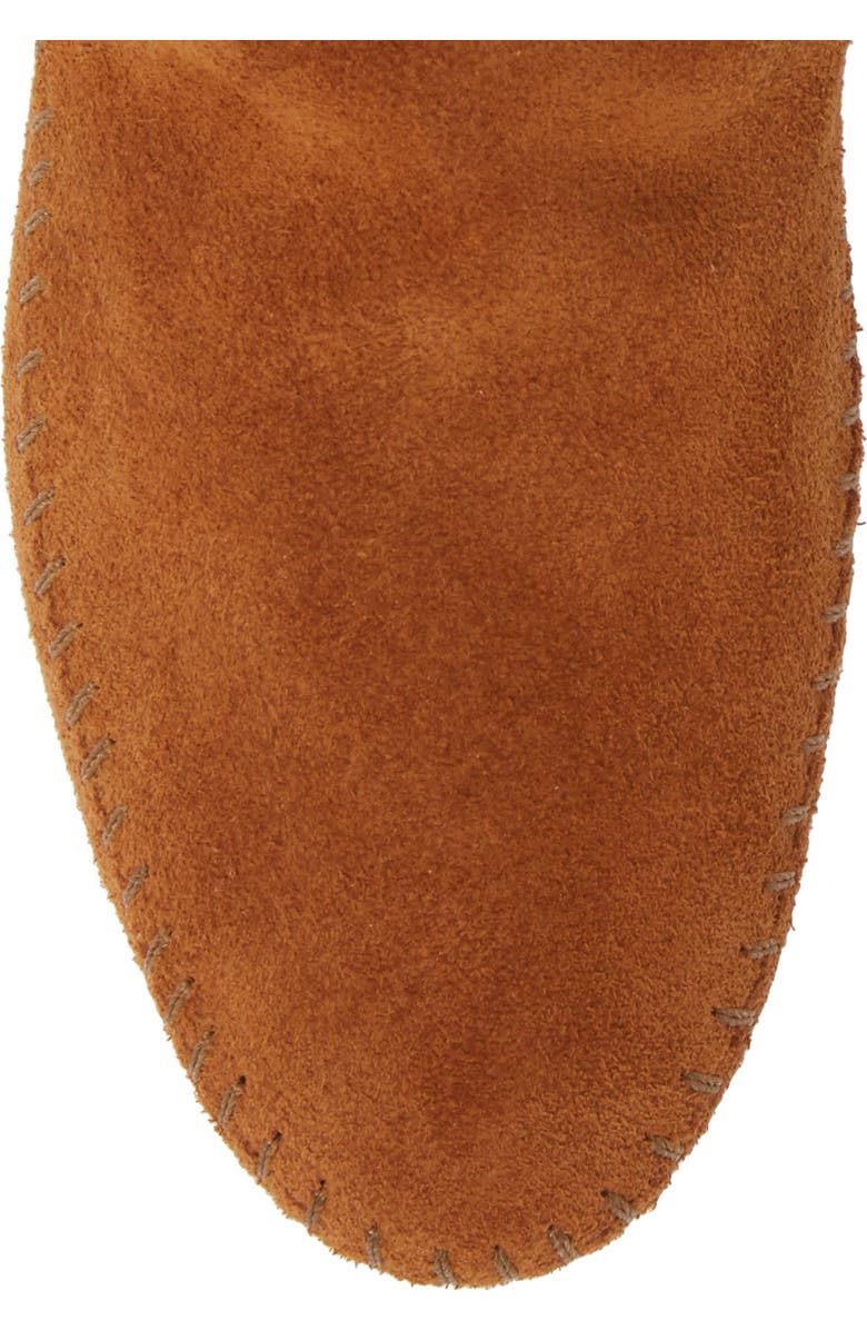 Minnetonka Two-Button Softsole Bootie, Alternate, color, Brown