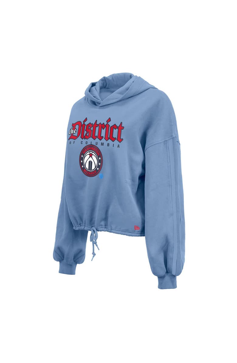 New Era Women's New Era Powder Blue Washington Wizards 2024/25 City Edition Cropped Pullover Hoodie, Alternate, color,