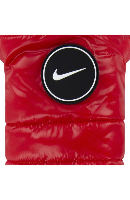Nike Puffer Zip Jacket In University Red