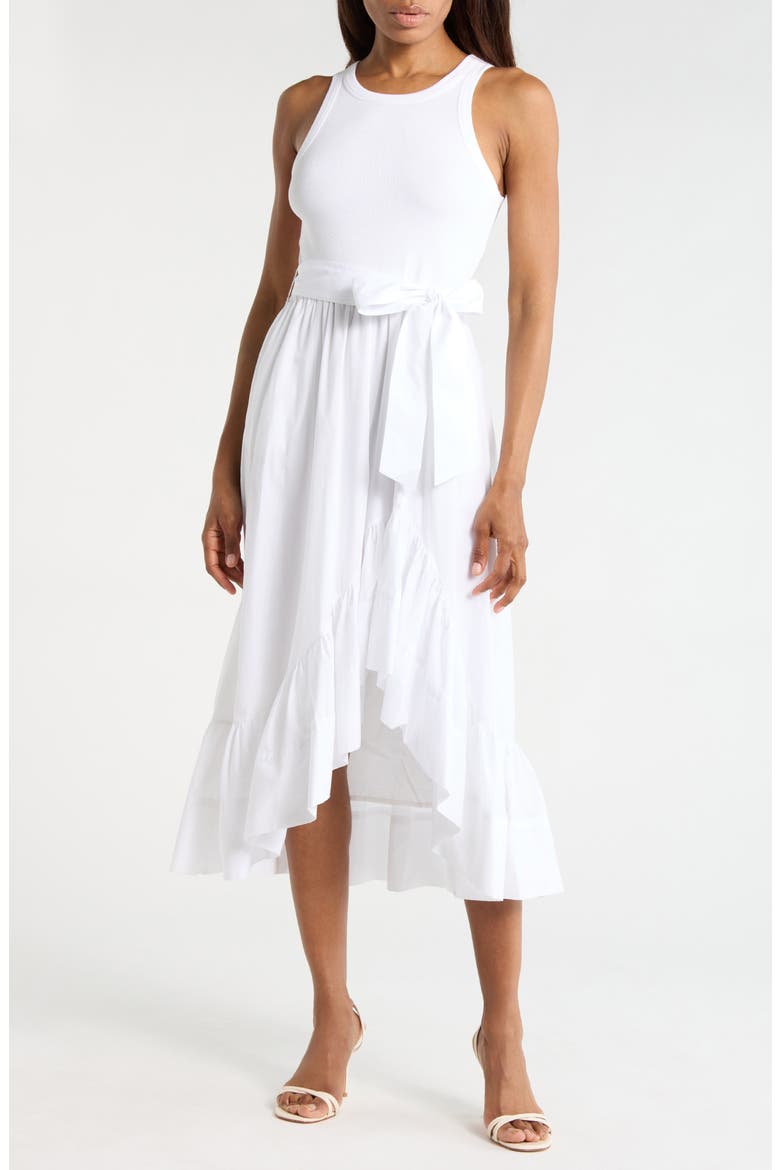 Zayla Sleeveless A-Line Dress, Main, color, WHITE