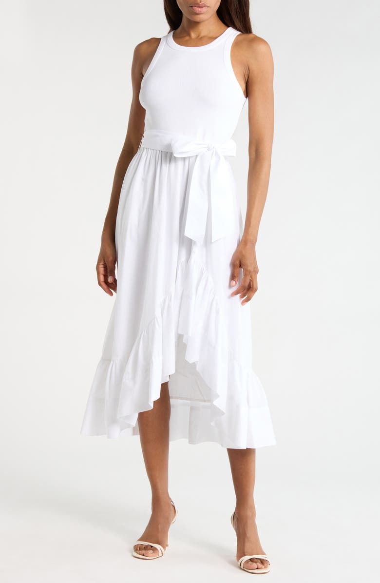 Cinq à Sept Zayla Sleeveless A-Line Dress, Main, color, White