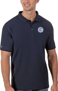 ANTIGUA Men's Antigua Navy Chicago Fire Logo Legacy Pique Polo