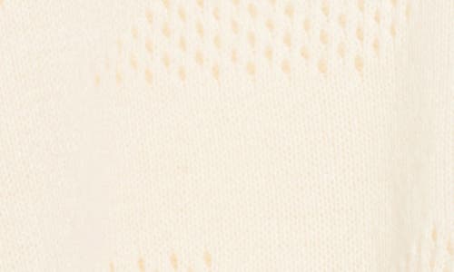 Nanette Lepore Diamond Eyelet Weave Poncho In White