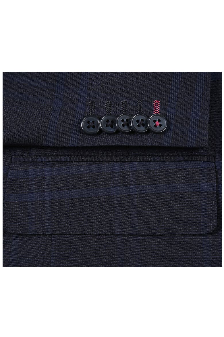 Notched Lapel Two-Piece Suit, Alternate, color, NAVY