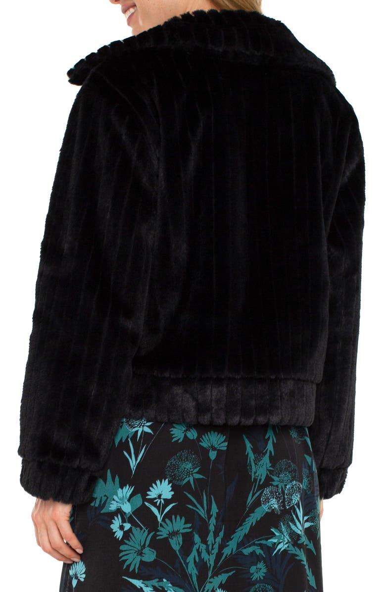 Liverpool Los Angeles Faux Fur Crop Jacket, Alternate, color,