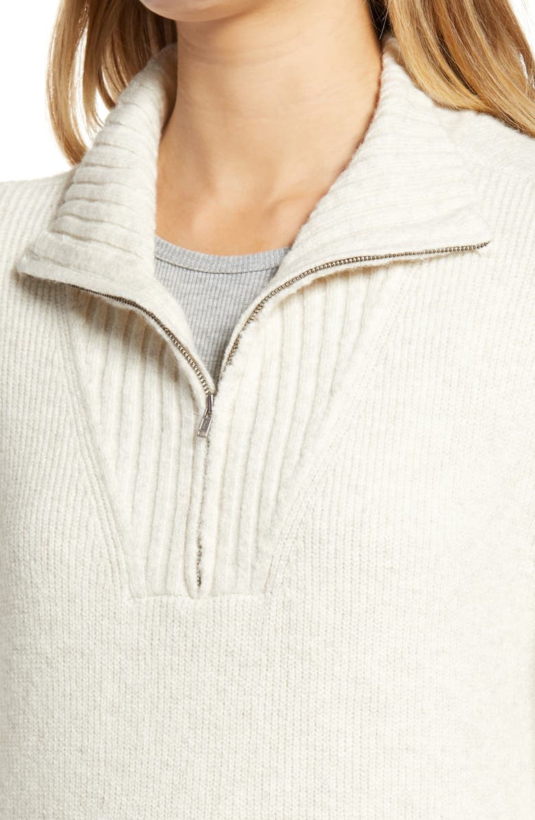 Treasure & Bond Quarter Zip Mock Neck Sweater, Alternate, color, 