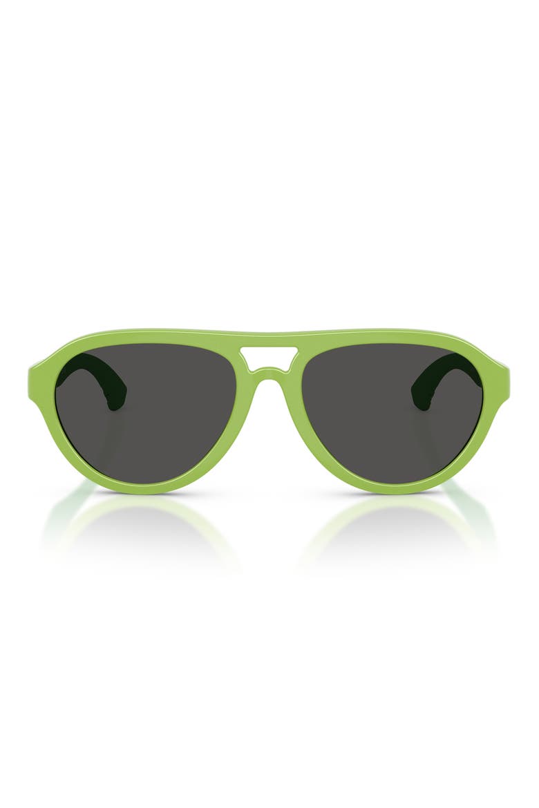 Kids' 51mm Pilot Sunglasses, Main, color, LIGHT GREEN / DARK GREY