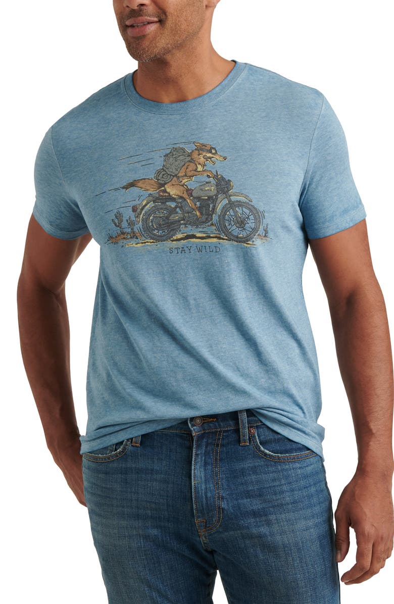 Lucky Brand Coyote Biker Graphic Tee, Main, color,