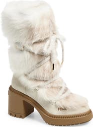 Fendi Après Chic Leather & Genuine Shearling Boot