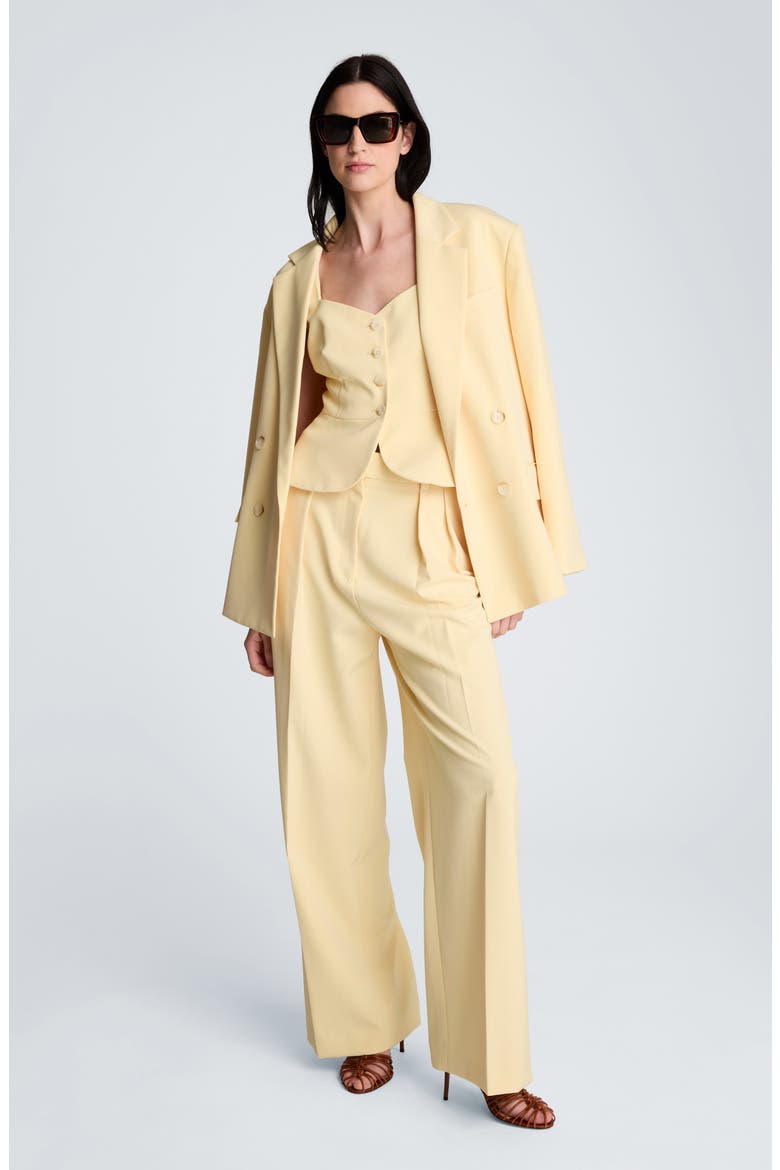 Double Pleat Wide Leg Pants, Alternate, color, PASTEL YELLOW