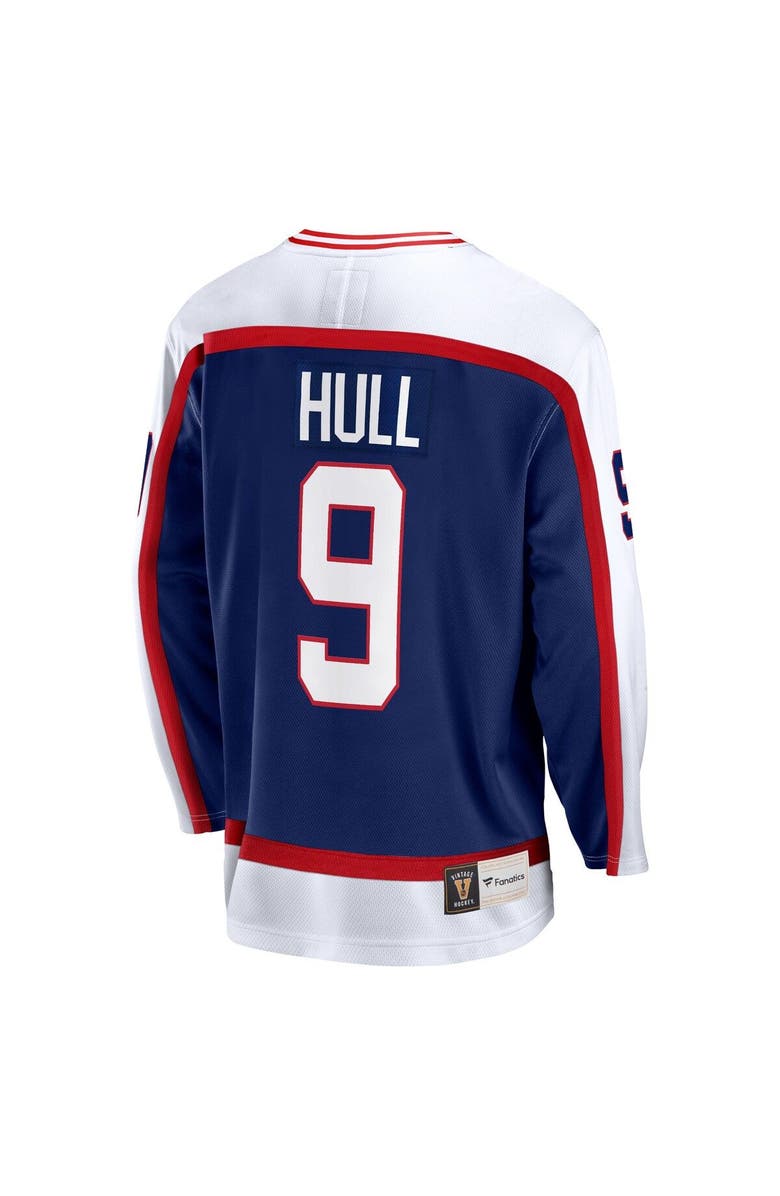 FANATICS Men's Fanatics Branded Bobby Hull Navy Winnipeg Jets Breakaway Retired Player Jersey, Alternate, color, Navy