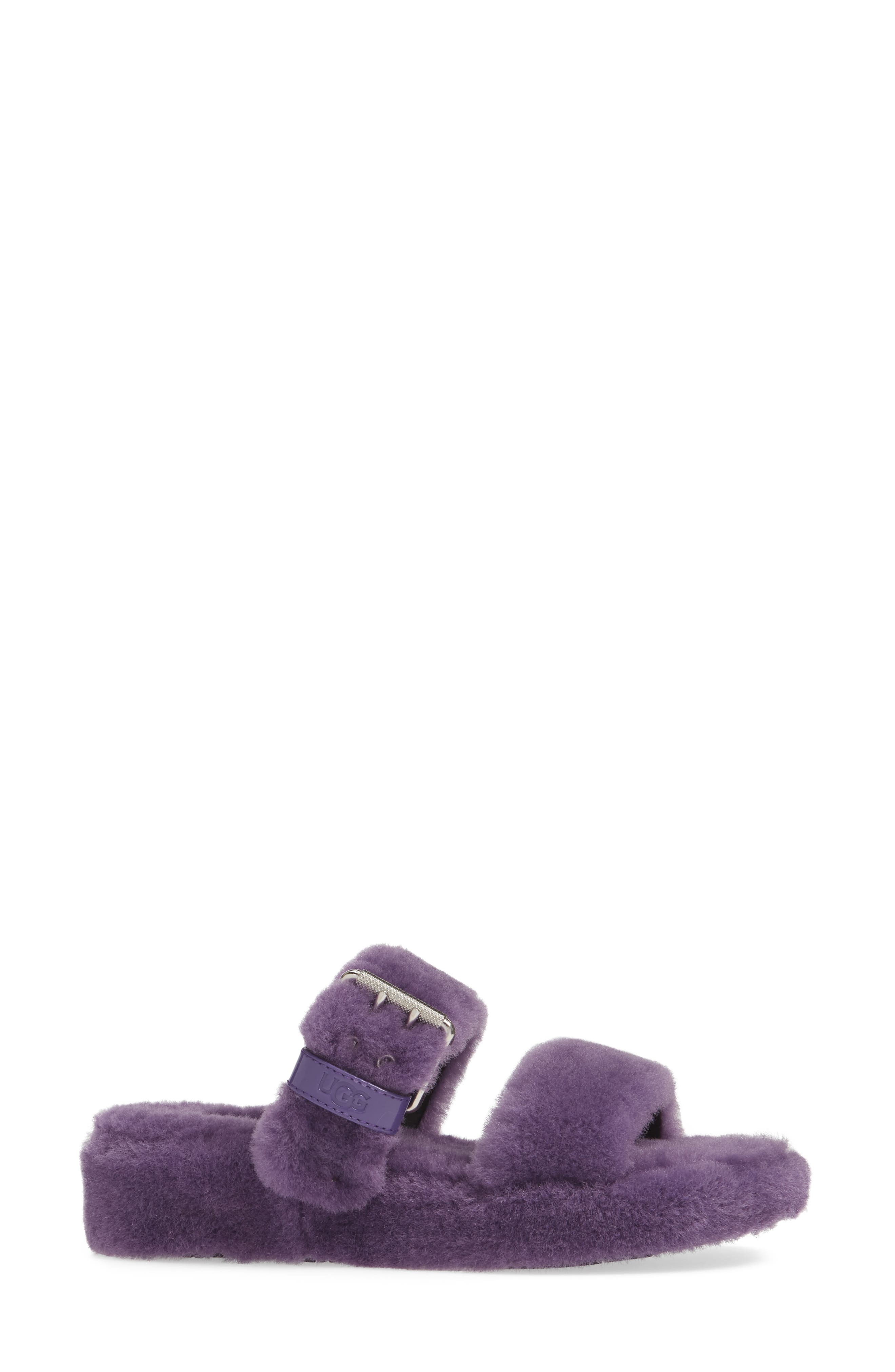 UGG<sup>®</sup> Fuzz Yeah Genuine Shearling Slide, Alternate, color, 