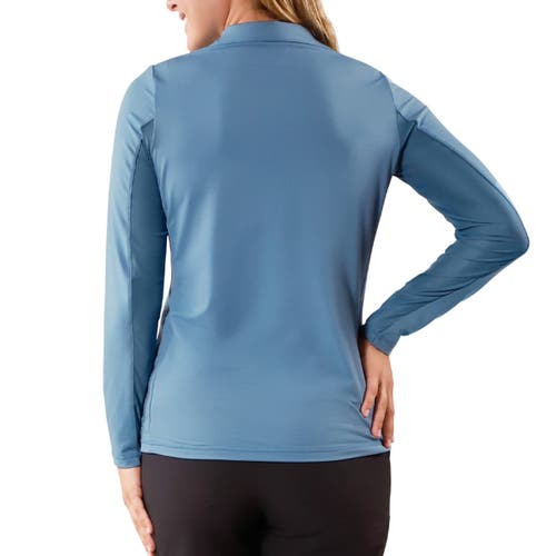 Uv Skinz Quarter Zip Vented Sun Shirt In Baltic