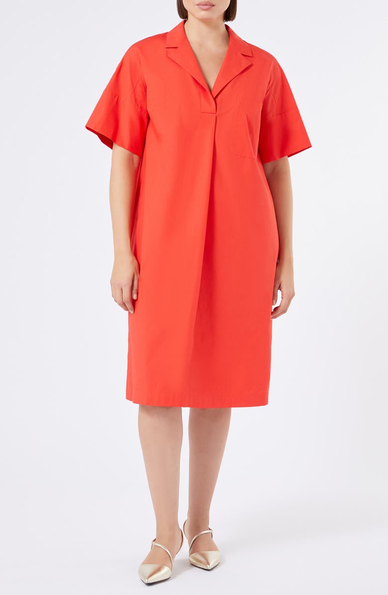 Marina Rinaldi Nasello Shift Dress, Main, color, Red