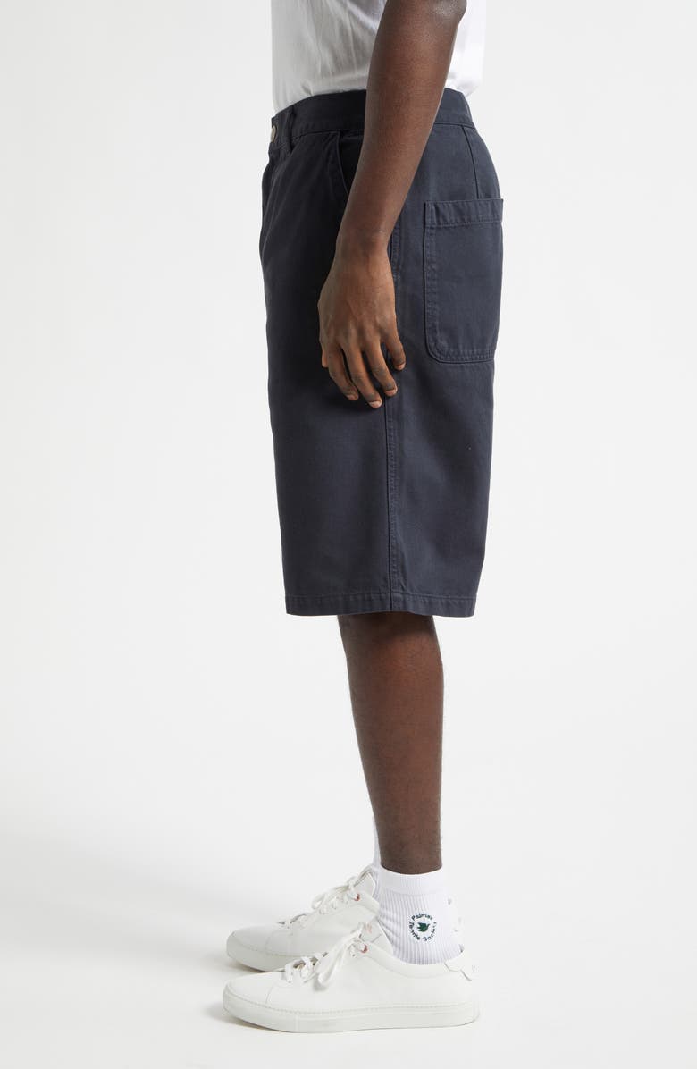 PALMES Coarse Cotton Twill Shorts, Alternate, color, Black