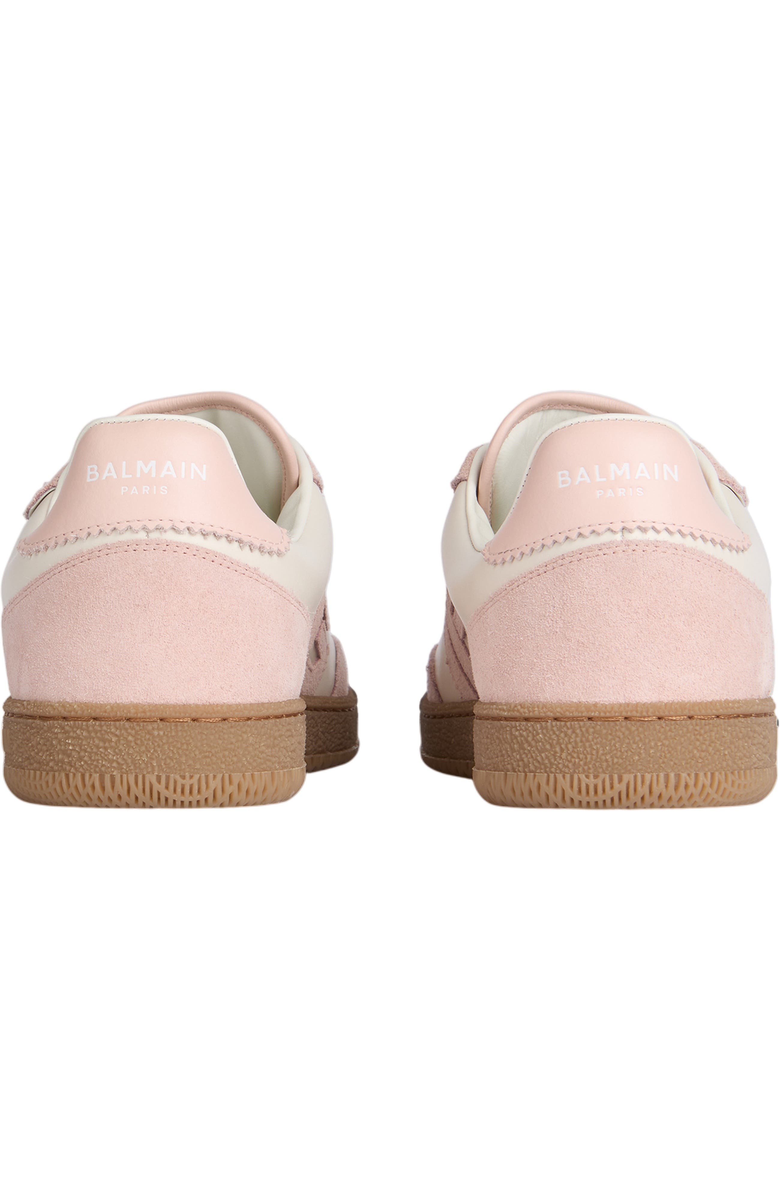 Balmain Swan trainers in smooth leather and suede, Alternate, color, Multicolor