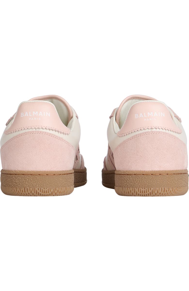 Balmain Swan trainers in smooth leather and suede, Alternate, color, Multicolor