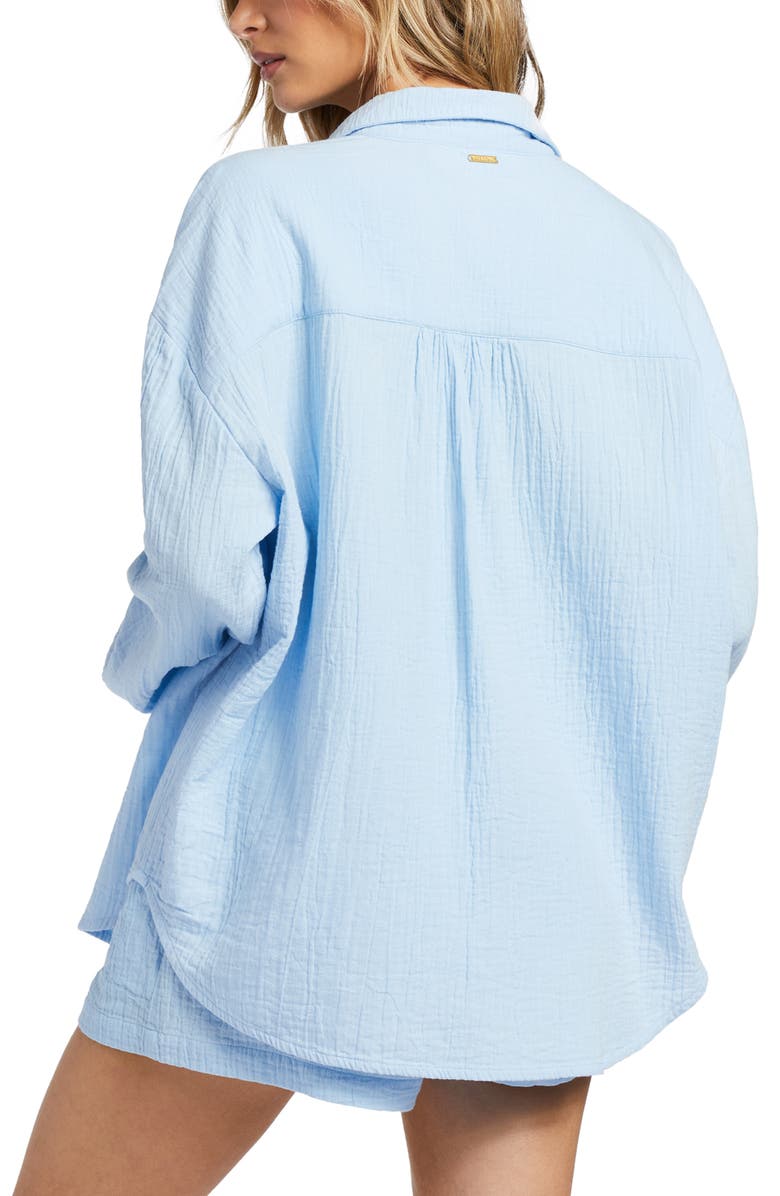 Billabong Right On Cotton Gauze Cover-Up Shirt, Alternate, color, 