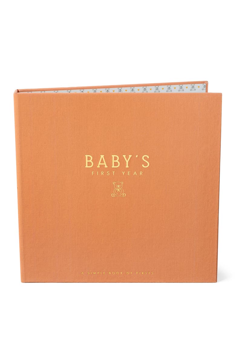 Lucy Darling 'Baby's First Year' Teddy Bear's Picnic Memory Book, Alternate, color, Rust