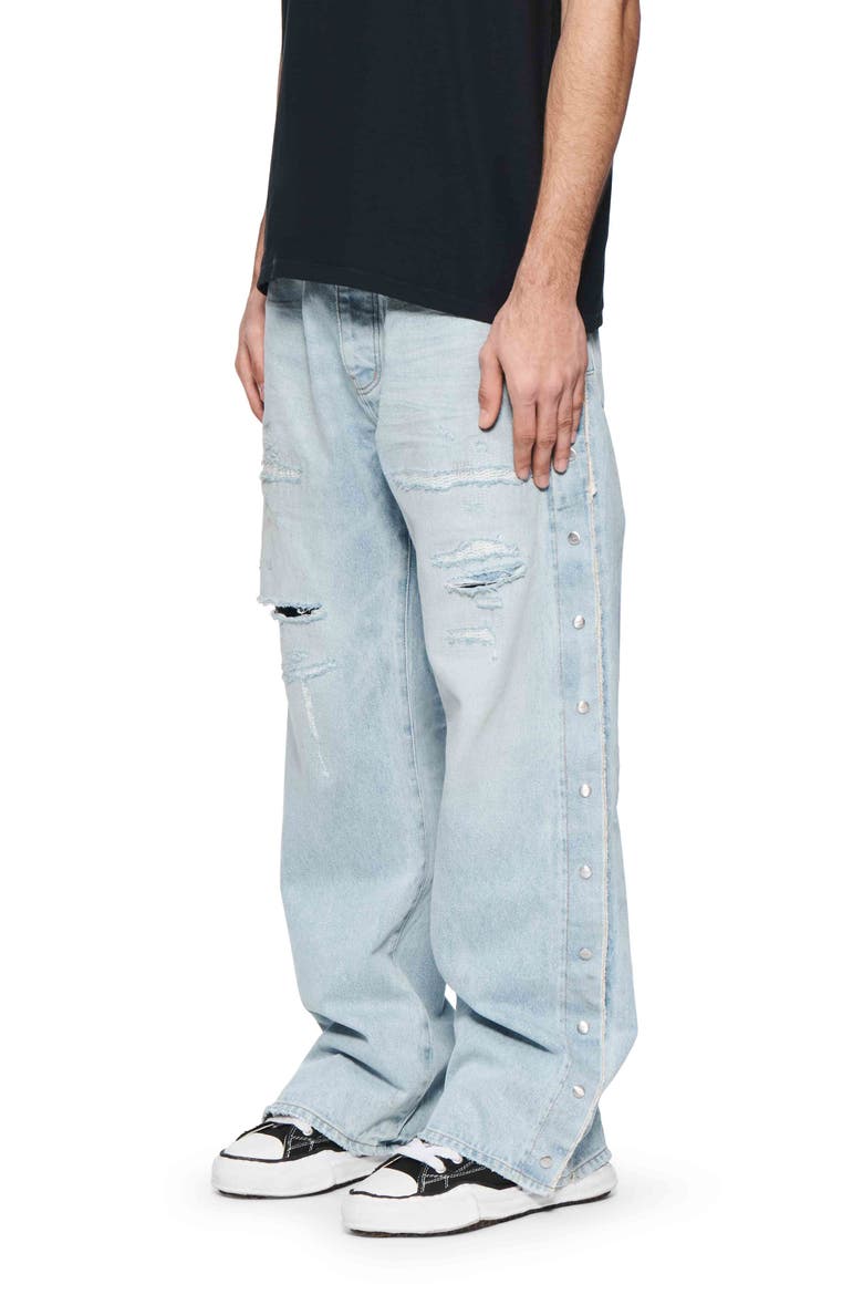 Tearaway Distressed Jeans, Alternate, color, LIGHT INDIGO