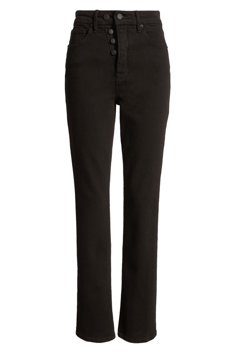 Good Icon Super Compression Straight Leg Jeans, Alternate, color, BLACK001