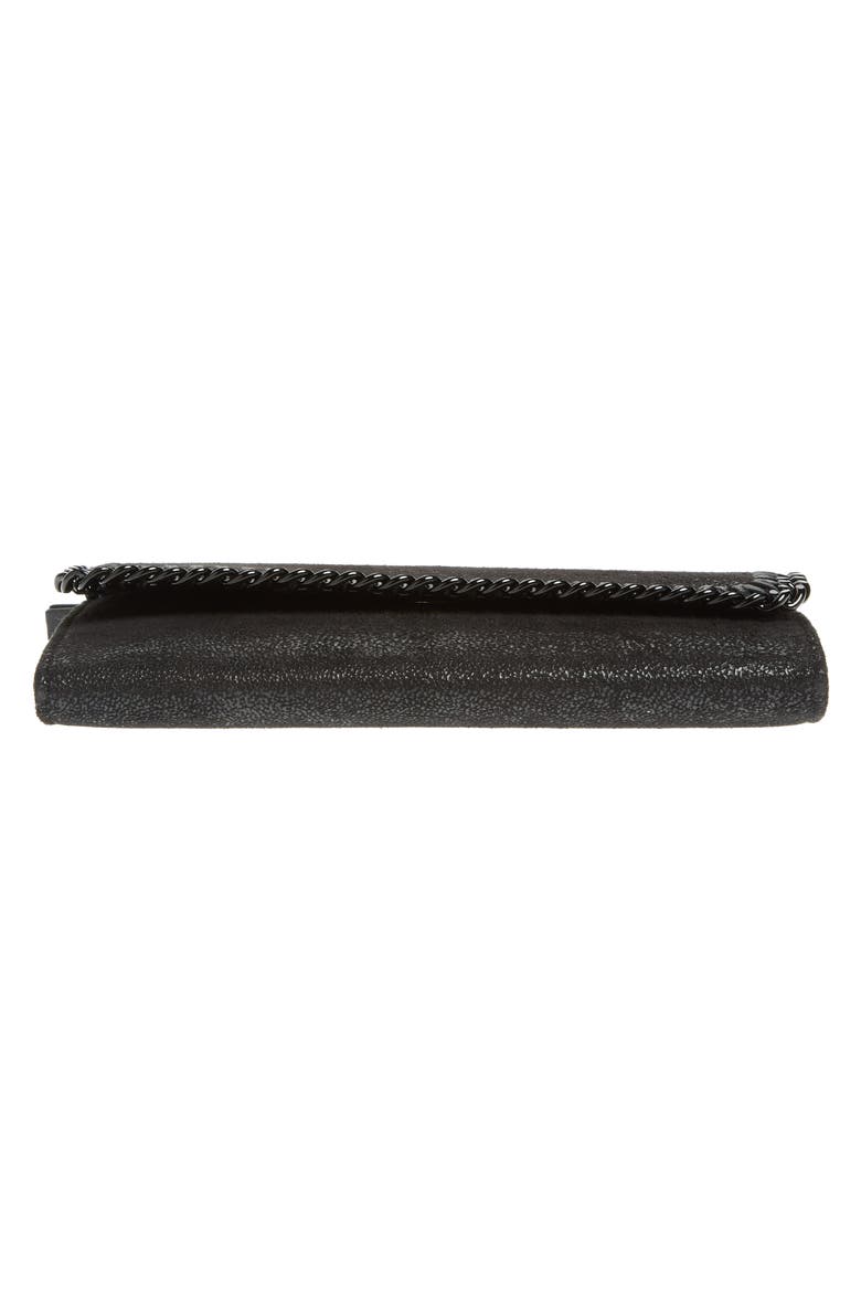 Shaggy Deer Faux Leather Wallet, Alternate, color, BLACK