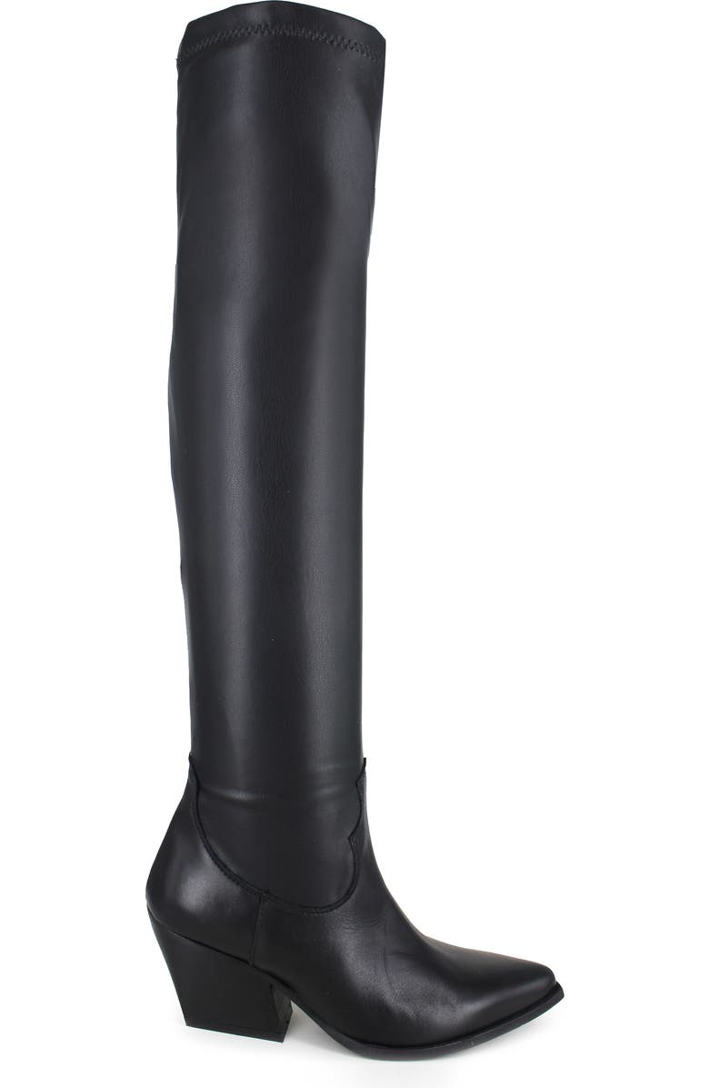 ZIGI Betty Water Resistant Knee High Western Boot, Alternate, color, Black