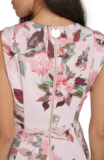 Calvin Klein Floral Sleeveless Fit Flare Midi Dress Nordstromrack