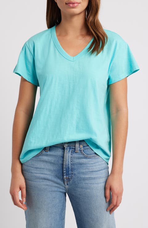 V-Neck High-Low T-Shirt