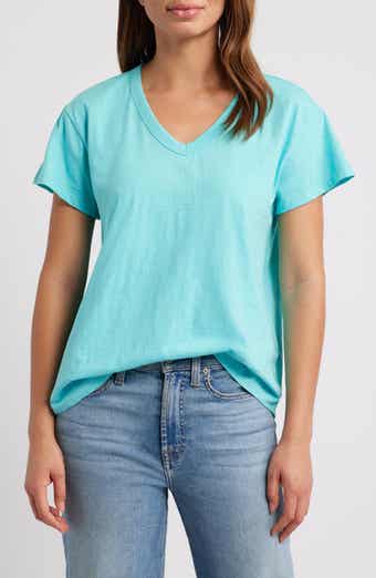 V-Neck High-Low T-Shirt