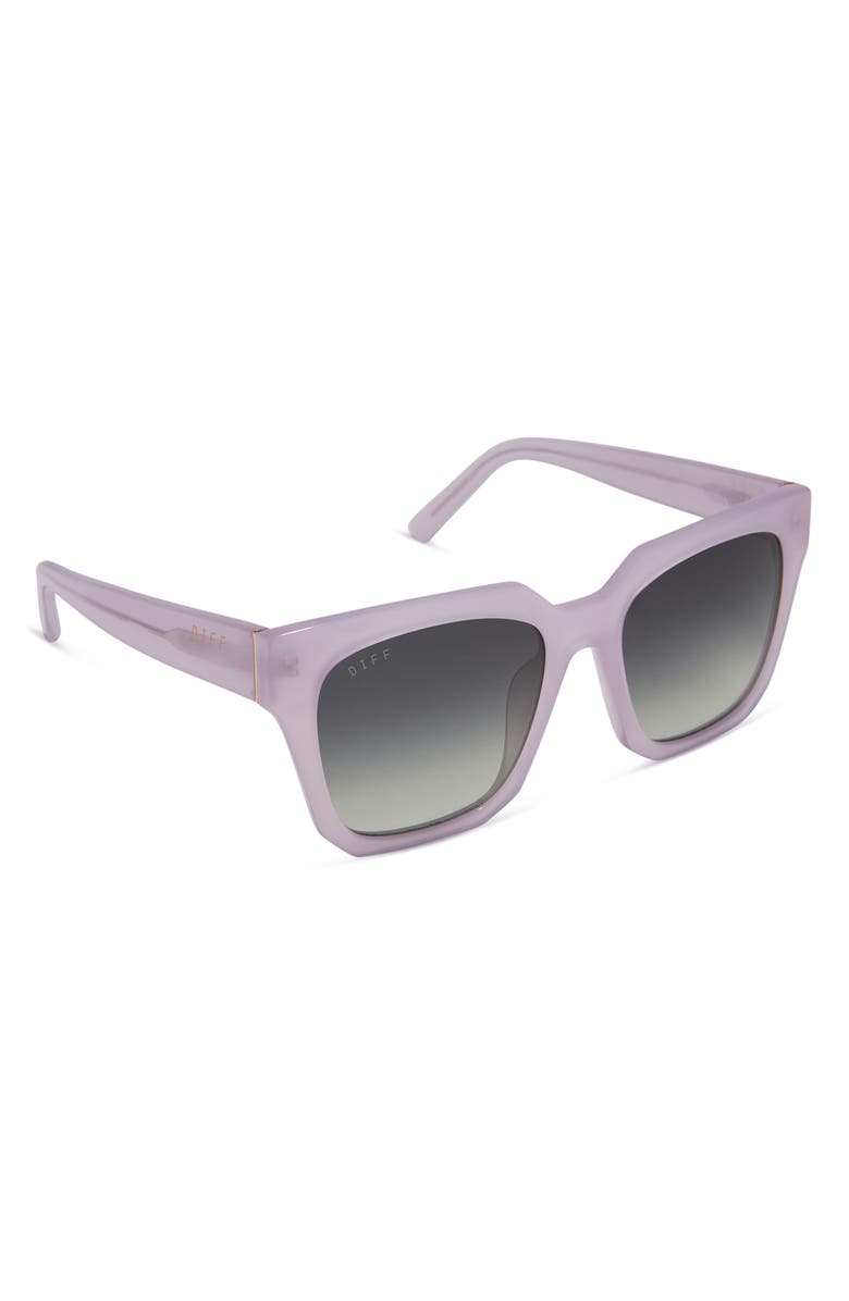 DIFF Ariana 54mm Gradient Square Sunglasses, Alternate, color, Thistle / Grey Gradient