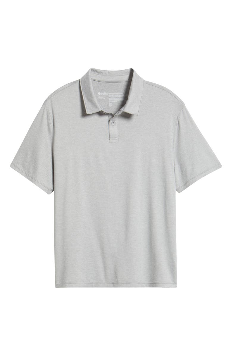 Zella Dynamic Train Polo, Alternate, color, Grey Silk Light Heather