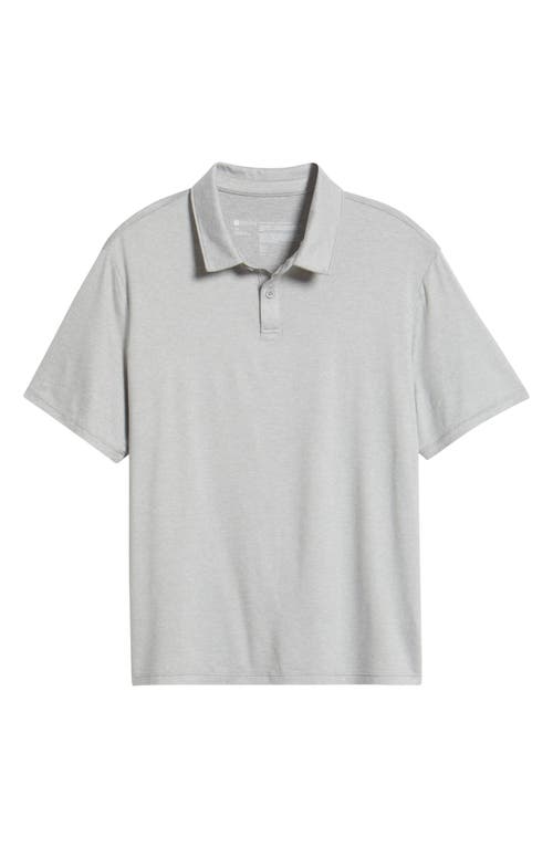 Zella Dynamic Train Polo In Grey Silk Light Heather